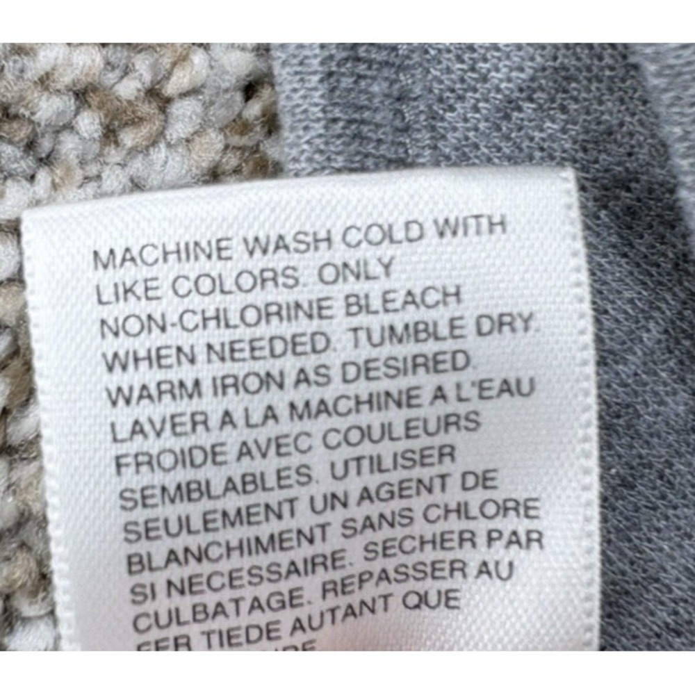 North Face Womens S Gray Long Sleeve Split Neck Fleece Knit Henley USA Made Vtg - Picture 7 of 11